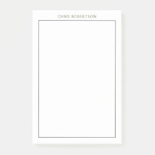 Great Excellent Your Name Black White Custom Post-it Notes