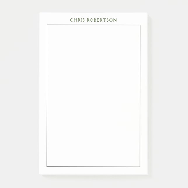 Great Excellent Your Name Black White Custom Post-it Notes (Front)