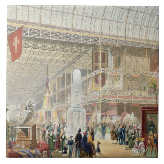 Great Exhibition, 1851: Central Transept of the Cr Ceramic Tile (Front)