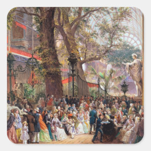 Great Exhibition, 1851: interior Square Sticker