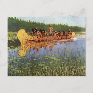 Great Explorers by Remington, Vintage Pioneers Postcard