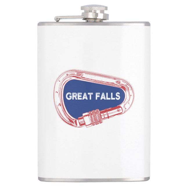 Great Falls Climbing Carabiner Hip Flask (Front)