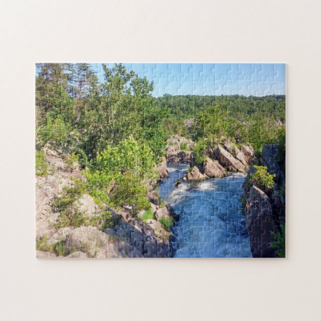 Great Falls Maryland. Christmas Greetings Jigsaw Puzzle (Horizontal)
