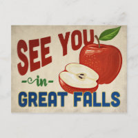Great Falls Montana Apple - Vintage Travel