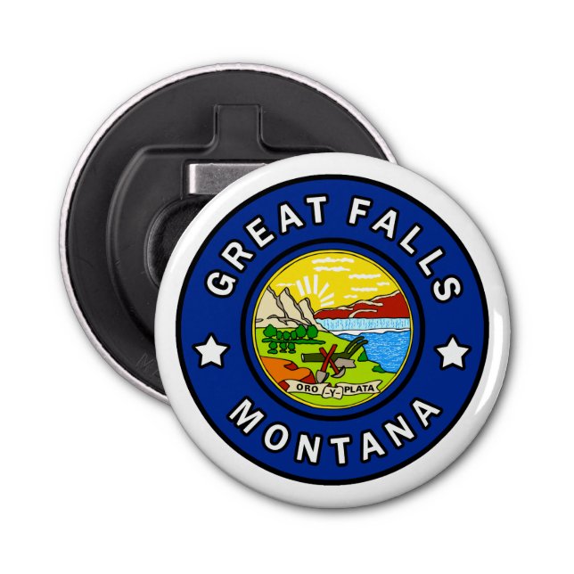 Great Falls Montana Bottle Opener (Front)