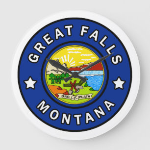 Great Falls Montana Large Clock
