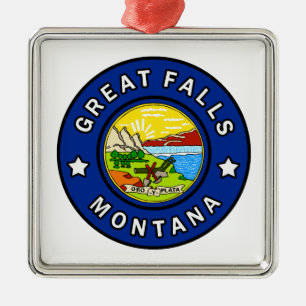 Great Falls Montana Metal Tree Decoration