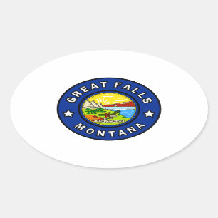 Great Falls Montana Oval Sticker