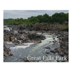 Great Falls Park Potomac River at Mather Gorge Poster
