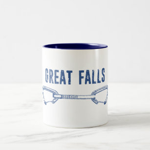Great Falls Virginia Rock Climbing Quickdraw Two-Tone Coffee Mug