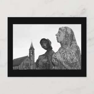 Great Famine of Ireland statues in Dublin Postcard