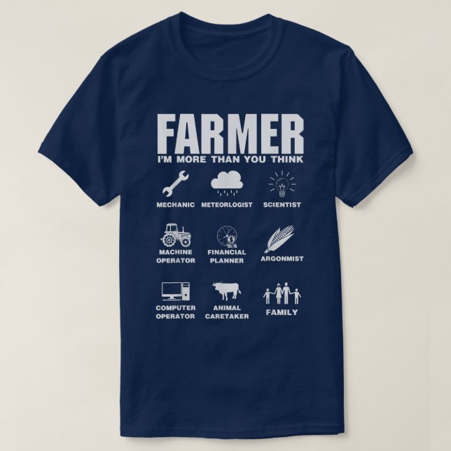 Great Farmer tee Tractor Farm Cattle Arable Farmin (Design Front)