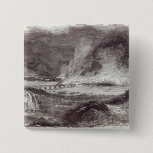 Great Fire at Pittsburgh 15 Cm Square Badge