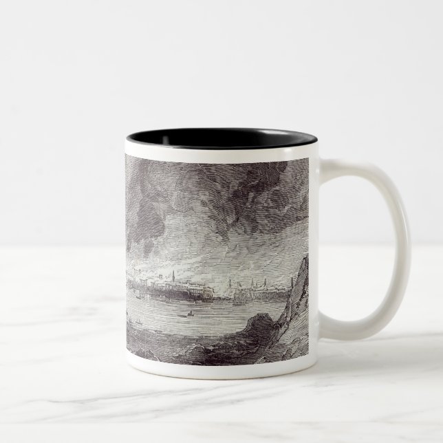 Great Fire at Pittsburgh Two-Tone Coffee Mug (Right)