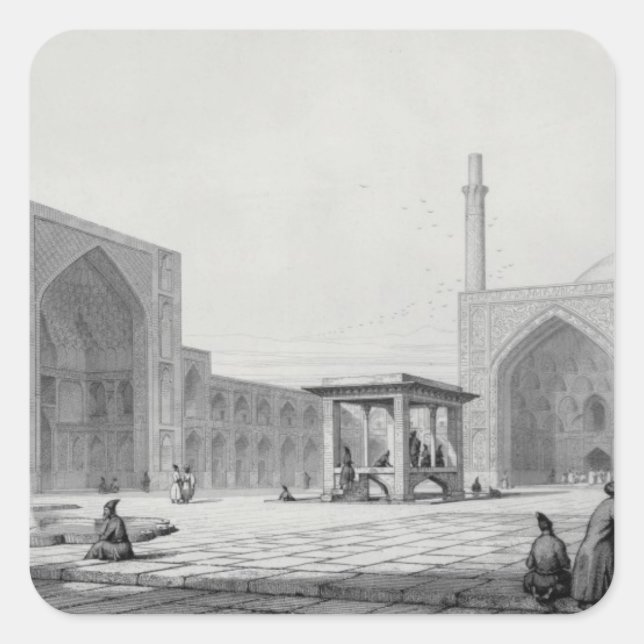 Great Friday Mosque (Masjid-i Djum-ah) in Isfahan, Square Sticker (Front)