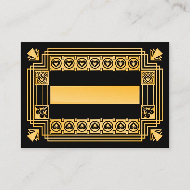 Great Gatsby 1920s Art Deco Wedding Place Cards (Front)