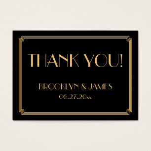 Great Gatsby Art Deco Black Wedding Favour Tags
