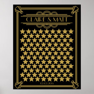 Great Gatsby Art Deco wedding signing guestbook