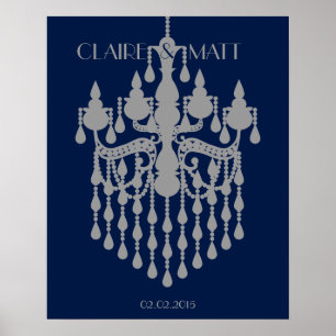 Great Gatsby chandelier wedding signing guest book