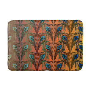 Great Gatsby Feathers art deco design Bath Mat