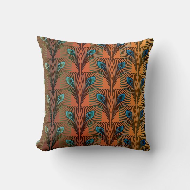 Great Gatsby Feathers art deco design Cushion (Front)