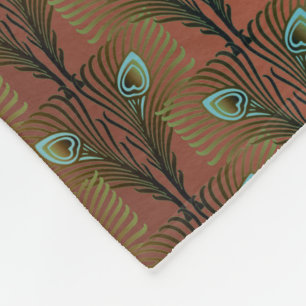 Great Gatsby Feathers art deco design Fleece Blanket