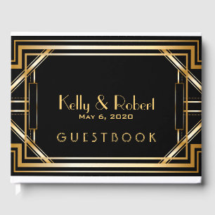 Great Gatsby Inspired Art Deco Wedding Guest Book