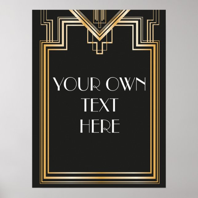 Great Gatsby Inspired Custom Signage Poster (Front)