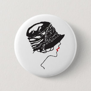 Great Gatsby Jazz Style 20's Era 6 Cm Round Badge