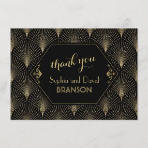 Great Gatsby Vintage Art Deco Wedding THANK YOU