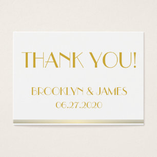 Great Gatsby Wedding Favour Tags Business Cards