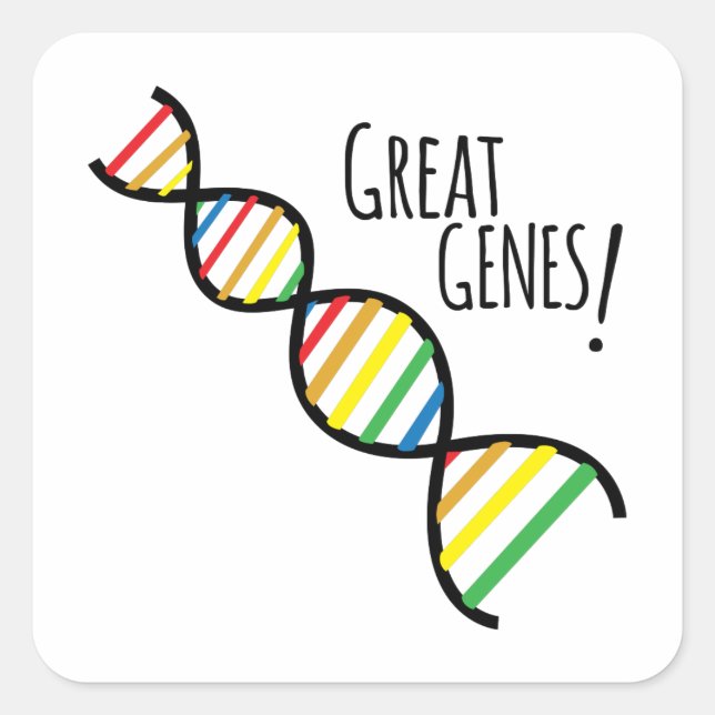 Great Genes Square Sticker (Front)