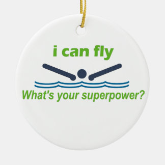 Great gift for the butterfly stroke swimmer! ceramic ornament
