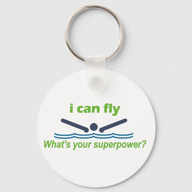 Great gift for the butterfly stroke swimmer! key ring (Front)