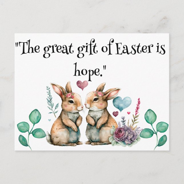 Great Gift Of Easter Is Hope Postcard (Front)