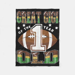 Great Gigi Of The 1 Year Old Football 1st Year Dow Fleece Blanket