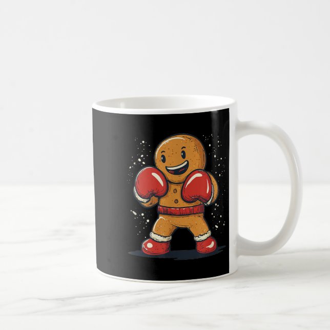 Great Gingerbread Man With Boxing Gloves Outfit  Coffee Mug (Right)
