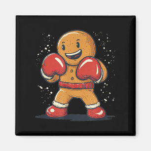 Great Gingerbread Man With Boxing Gloves Outfit Magnet