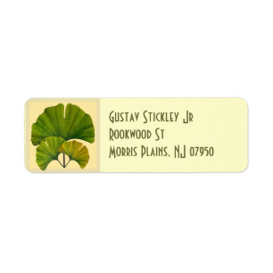 Great Ginkgo Art for Your Arts & Crafts Bungalow Return Address Label