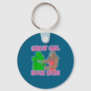 Great Girl Huge Bush Funny Design  Key Ring