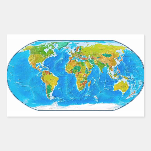 Great global graphic! rectangular sticker (Front)