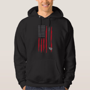 Great Golf Usa Flag Design Golf Club Golf Ball Ame Hoodie