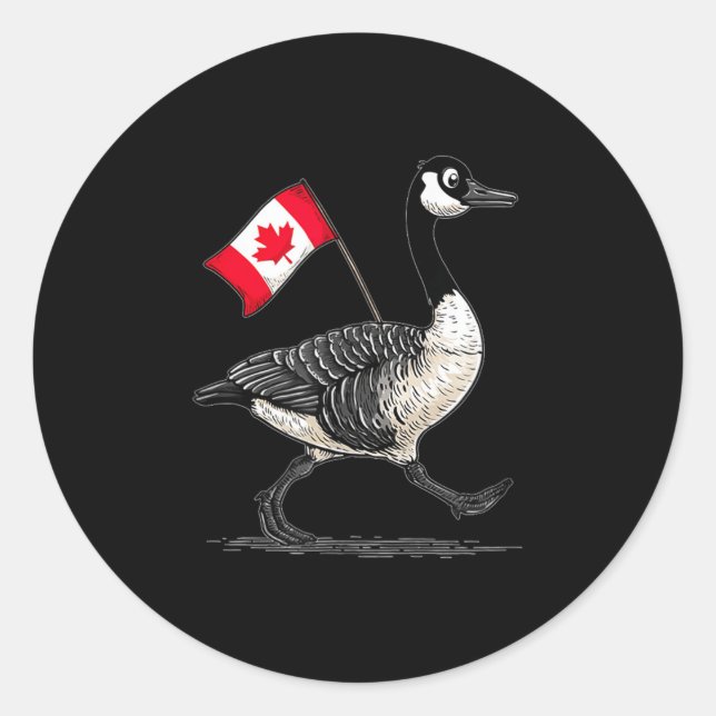 Great Goose Animal Costume For Canada Lovers  Classic Round Sticker (Front)