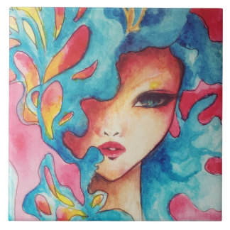 Great Graffiti Tile with Multicolored Design