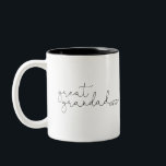 Great Grandad Established | Great Grandad Gift Two-Tone Coffee Mug<br><div class="desc">This mug features the text grandma in s beautiful script with "est" and the year! This would make a perfect gift for her for father's day, Christmas, birthday, or the perfect pregnancy announcement for that unexpected surprise that the soon to be grandpa can use forever! Change the color of the...</div>