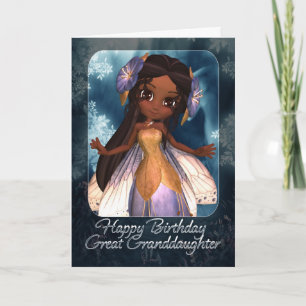 Great Granddaughter Birthday Card - Cute Blue Fair