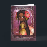 Great Granddaughter Birthday Card - Cute Pink Fair<br><div class="desc">Great Granddaughter Birthday Card - Cute Pink Fairy</div>