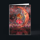 Great Granddaughter Birthday Card with Cute little<br><div class="desc">Great Granddaughter Birthday Card with Cute little fairy moon and stars</div>