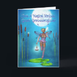 Great Granddaughter Birthday Card With Pretty Fair<br><div class="desc">Great Granddaughter Birthday Card With Pretty Fairy On A Lily pad,  Fantasy Art Card</div>