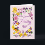 Great Granddaughter Birthday Flower Frame Card<br><div class="desc">A floral birthday card wishing for a wonderful birthday to a great granddaughter. A frame of many kinds of flowers with a heartfelt message to have a wonderful birthday.</div>
